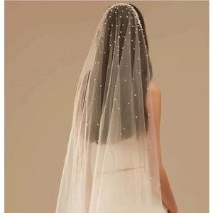 Faux Pearl Decor Bridal Veil